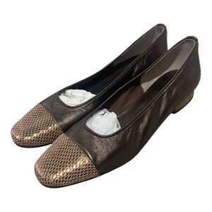 Vaneli Womens FC-313 Ballet Flats Leather Body Snake Print Cap Toe‎